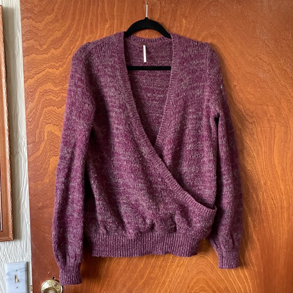 Free People faux wrap sweater